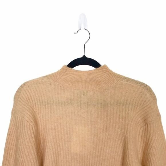 & Other Stories Peach Orange Alpaca Wool Blend Mock Neck Sweater XS - Picture 5 of 8